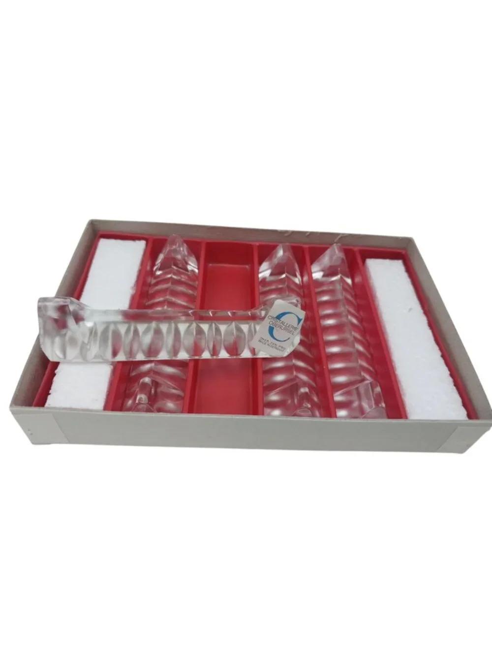Lead Crystal Knife Rests Set Of 4 Made In Germany Boxed
